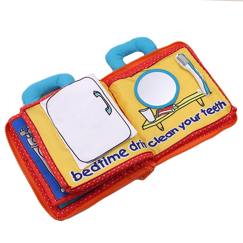 Educational Baby Toys Bear Baby Sleep Night Infant Kids Early Development Cloth Books 3D Style Learning Unfolding Activity Book