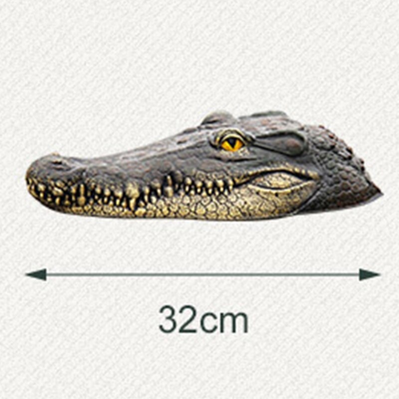 Floating Crocodile Head Pond Pool Garden Art Decoration Water Decoy Simulation Realistic Alligator