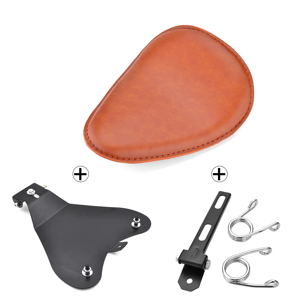 Für Harley/ Sportster 48 XL883 XL1200 Motorrad Solo Sitz fahrer Grundplatte Frühjahr sitz Pad Sattel halterung Für Bobber Zerhacker: eins einstellen Nein9
