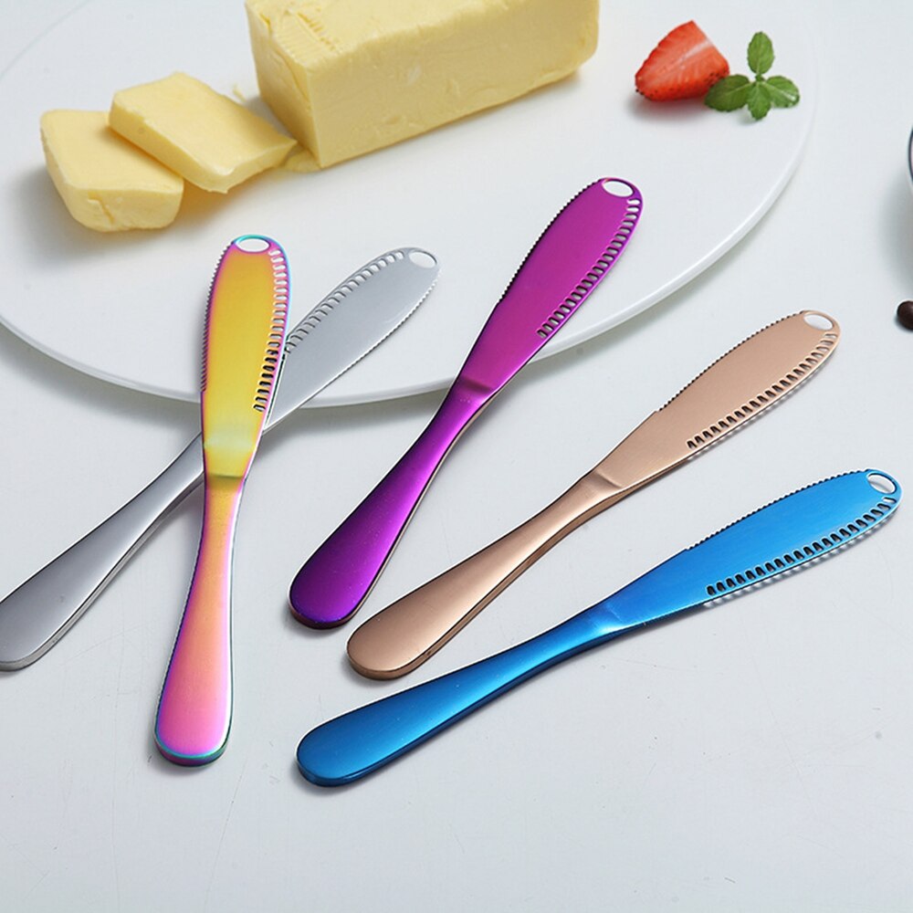 Stainless Steel Round Hole Cheese Cutter Bread Marmalade Spread Butter Dessert Jam Cheese Tools Tableware