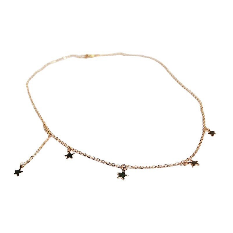 925 exquisite fußkettchen aus sterlingsilber mit kleinem pentagramm-anhänger, schlichter, sommerlicher boho-schmuck für damen.