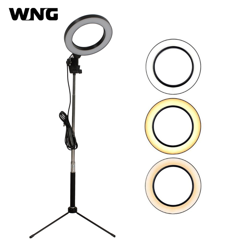 6/10 inch LED Ring Light Dimbaar 3200 K/5500 K Met USB Plug Video lamp Foto voor Make Up selfie licht