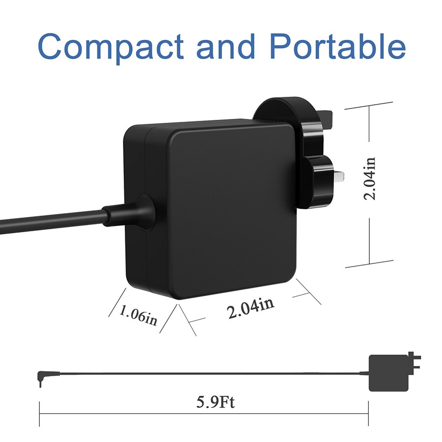 Power Adapter Supply Cord Compatible for Samsung 11.6" Chromebook 3 PA-1250-98 XE500C13 XE501C13 XE303C12 Chromebook 2 XE500C12