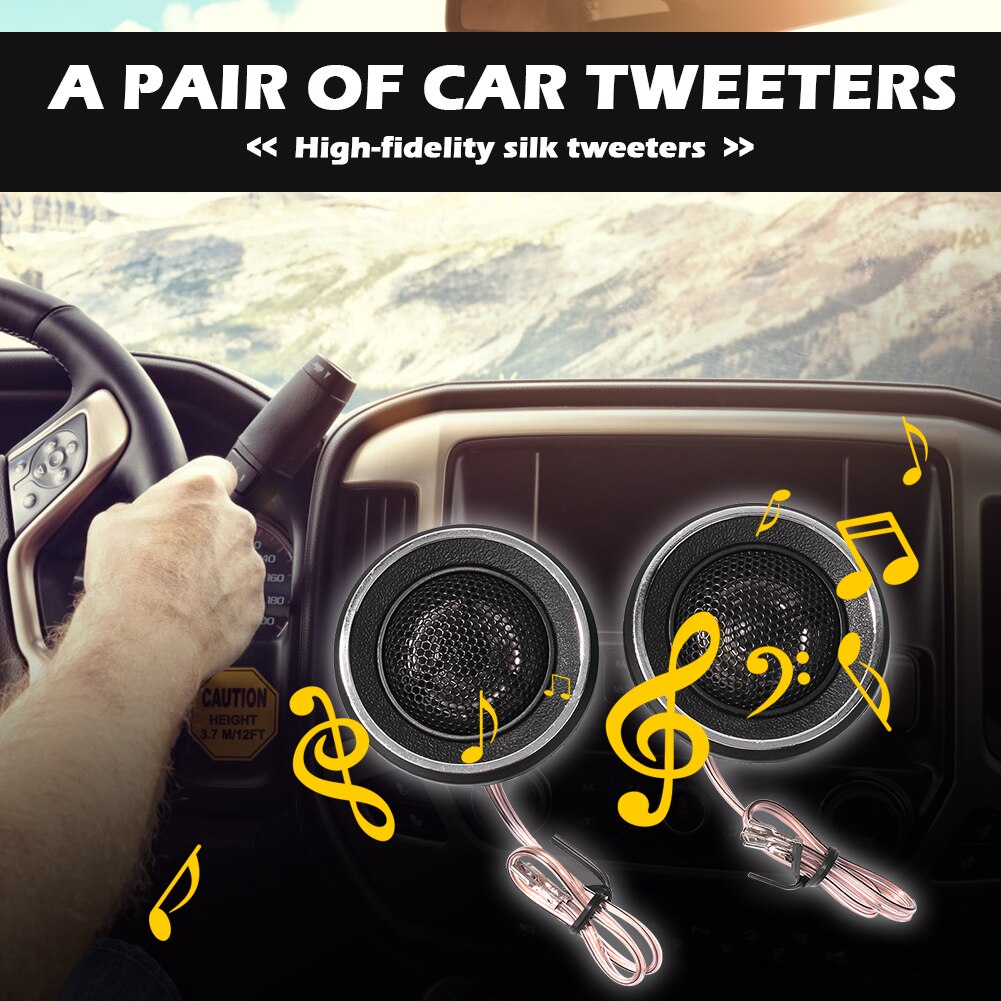 1 Paar Auto Speaker Universele High Efficiency Mini Dome Auto Tweeter Speakers Voor Auto Audio Systeem Auto-onderdelen