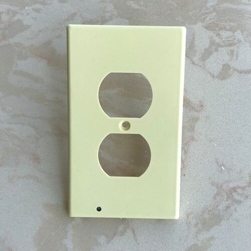 High Durable Convenient Outlet Cover Duplex Wall Plate Led Night Light Cover Ambient Light Sensor for Hallway Bedroom: A Beige