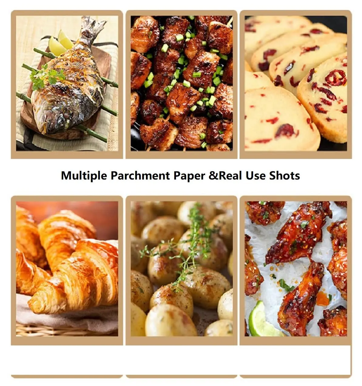 Arkusze papieru pergaminowego do pieczenia, nieprzywierający, wstępnie nacięty pergamin do pieczenia, do pieczenia, grillowania, frytownicy powietrznej, gotowania na parze, chleba, ciasta, ciasteczek