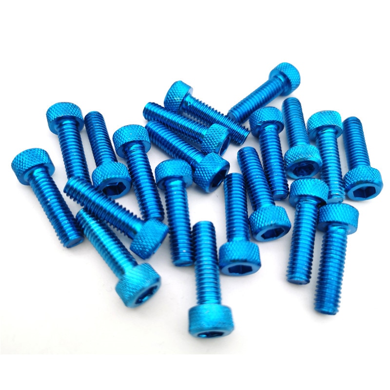 Decoraciones de colores: rojo, azul, dorado, Morado, plateado, universal, accesorios de motocicleta M6, pegatina de tornillo para motocicleta, tornillos para moto 6MM