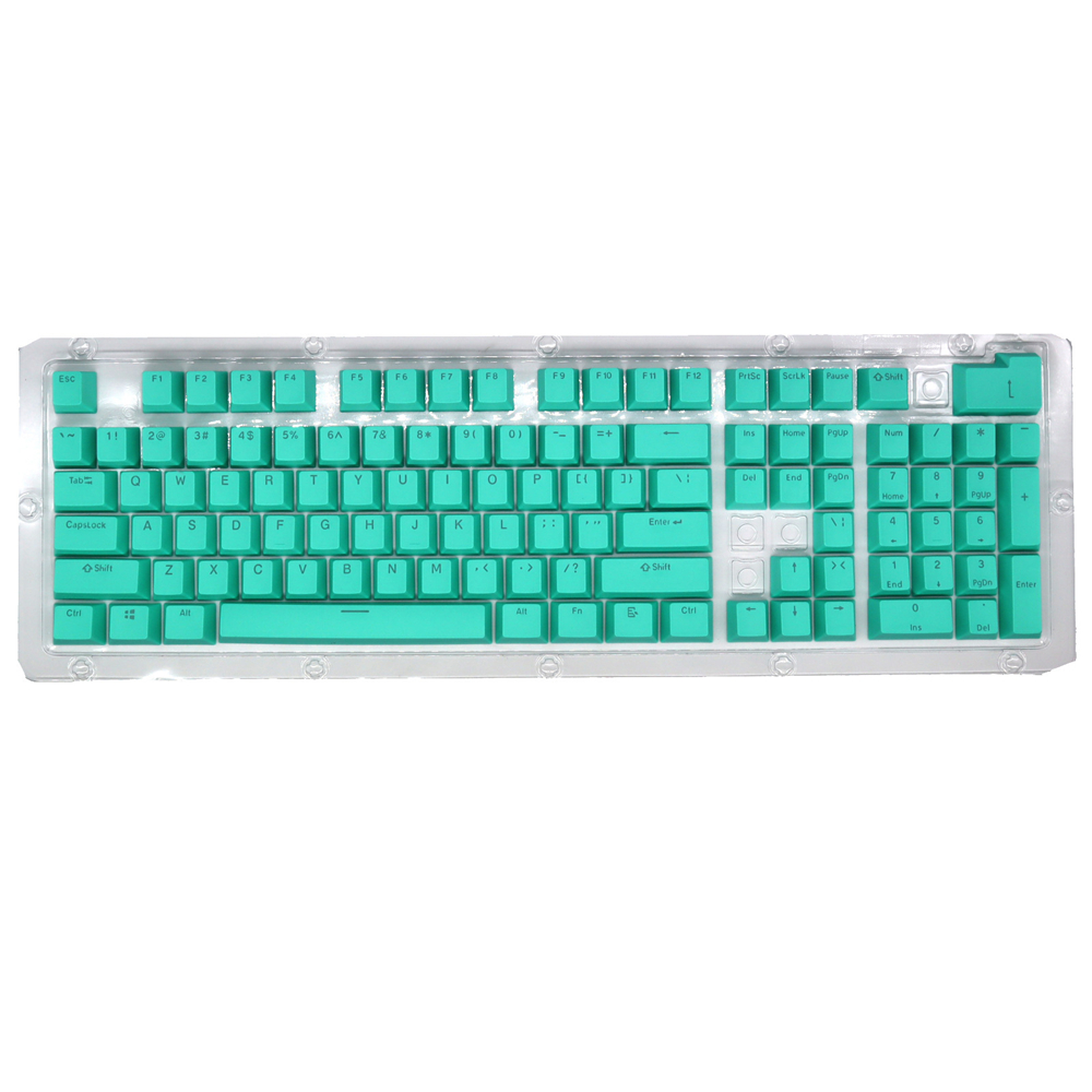 104pcs Universal Mechanical Keyboard Keycaps Ergonomic Blank Keycaps For Cherry MX Mechanical Keyboard Replacement Backlit Key: green