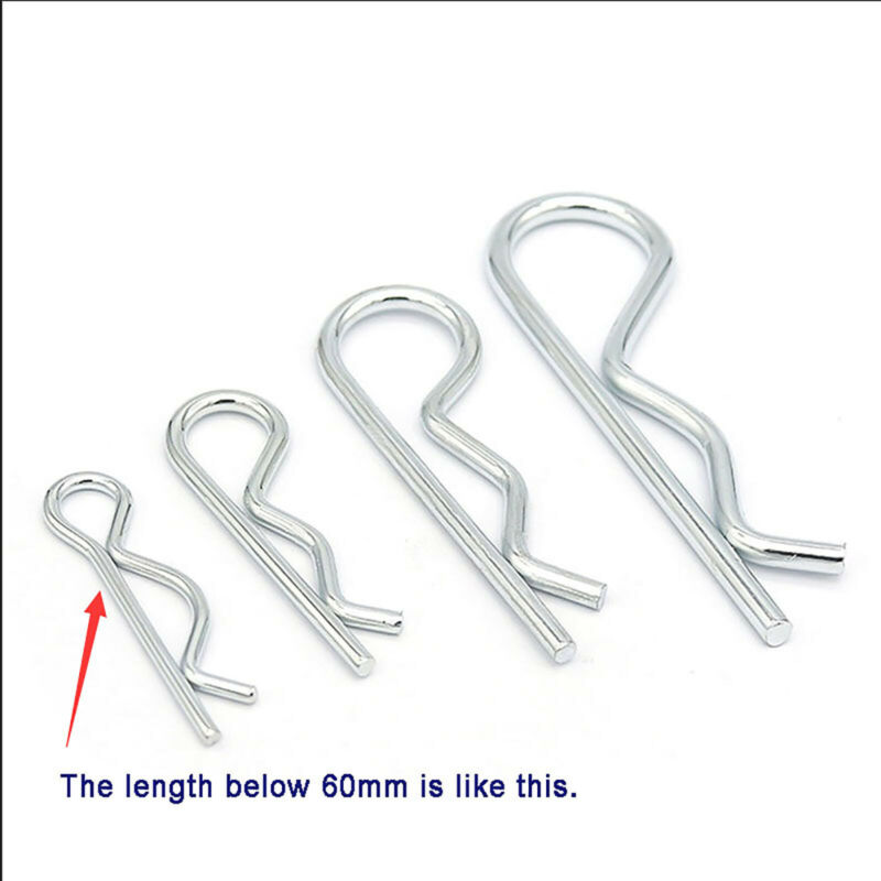 Hairpin Dowel Pins M1.2~M3.5 Wave Pins R/B-shaped Split Bayonet Locating Snap Pins Zinc-Plated