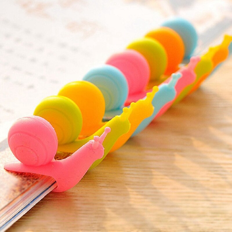 10pcs/lot Cute Snail Shape Silicone Tea Bag Holder Cup Mug Hanging Tool Cup Decoration Tool Candy Colors Set
