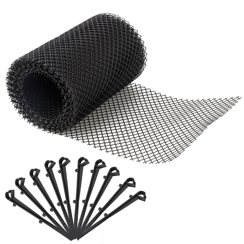 Roof Trough Net Sink Protection Net With Stakes Stops Leaves Anti-Clogging Net Cover Gardening Accessories Cleaning Tool