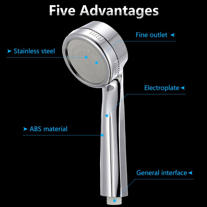 Zhang Ji Patented Efficient High Pressure Shower Head Water Saving Massage Nozzle Rainfall Bathroom Handheld Shower Head