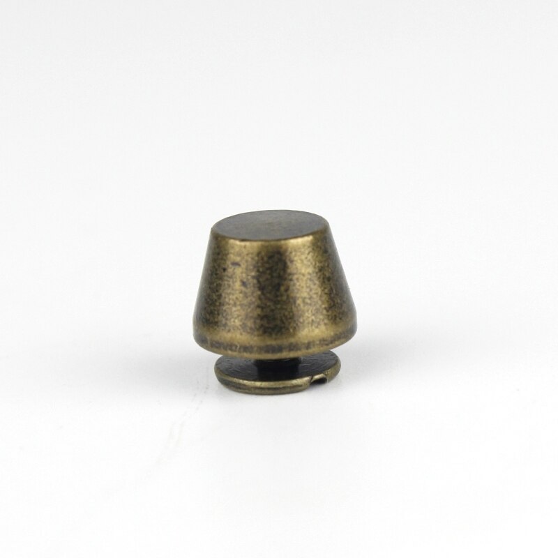 Sacs à main 10x7mm, 4 pièces, clous plats en forme de seau, pointes à vis, Rivets, sac artisanal en cuir, décoration: bronze
