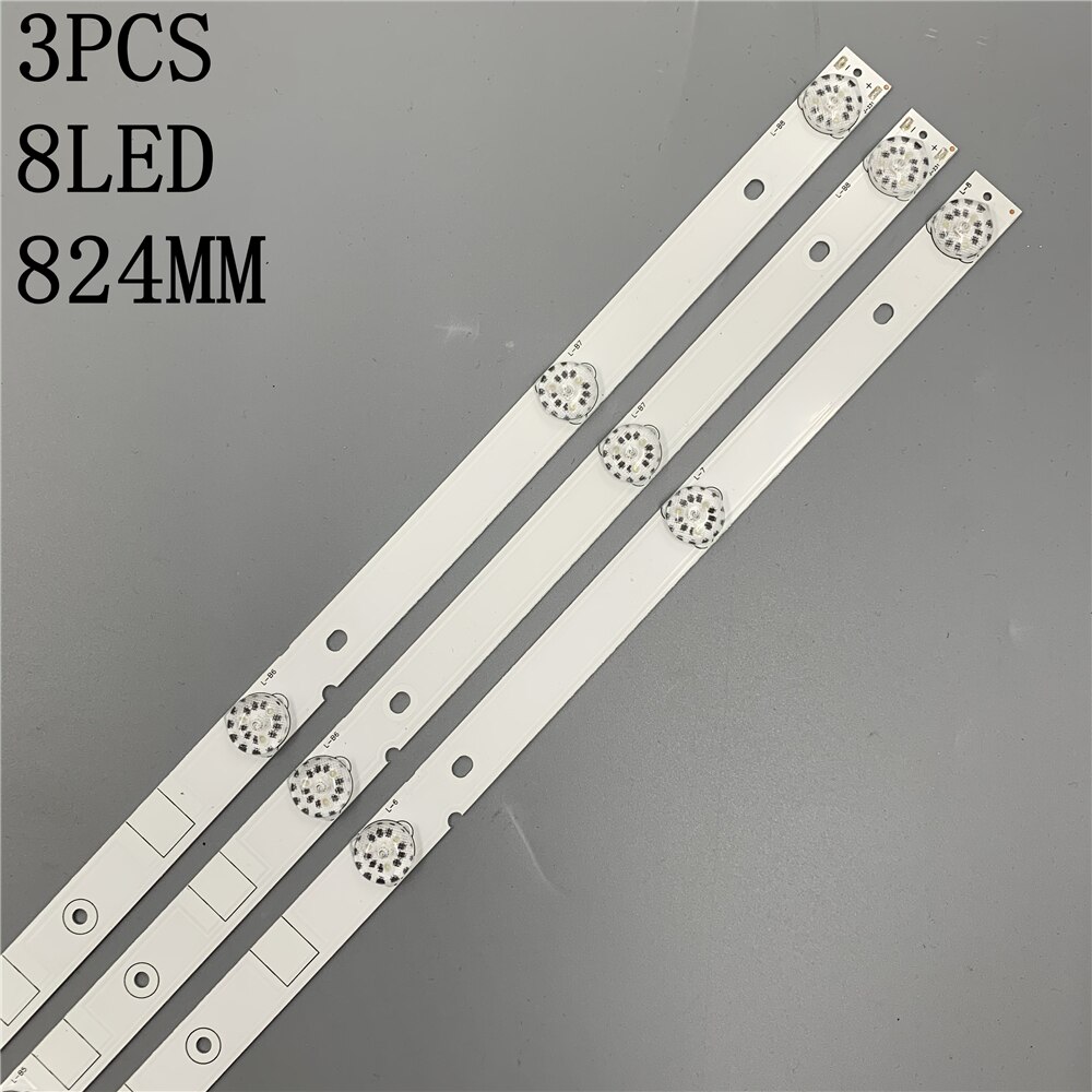 1Set = 3Pcs Led Backlight Strip Lamp Voor Akai 43 Inch Tv JS-D-JP4310-A81EC JS-D-JP4310-B81EC E43DU1000 Mcpcb