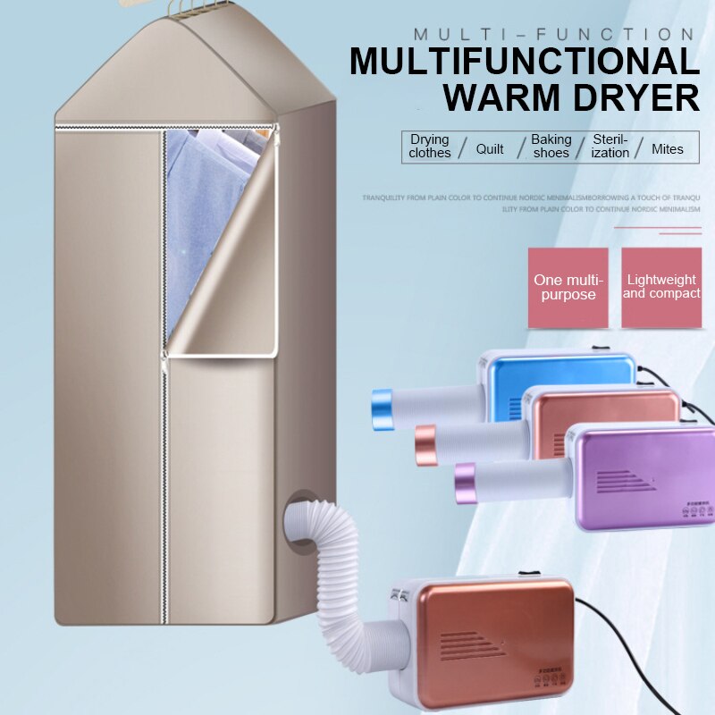 Portable Electric Clothes Dryer Mini Folding Warm Air Baby Cloth Drying Machine Heater Hanger Wardrobe Clothing Laundry