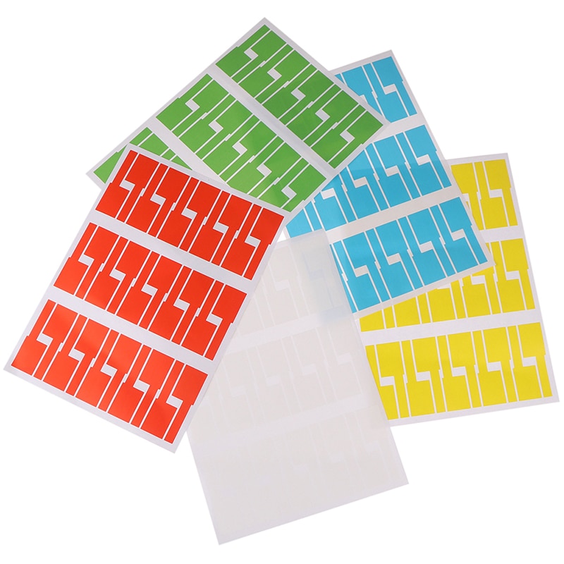 30 pcs/sheet zelfklevende Kabel Sticker Waterdicht Identificatie Kleurrijke Tags 1 Vel