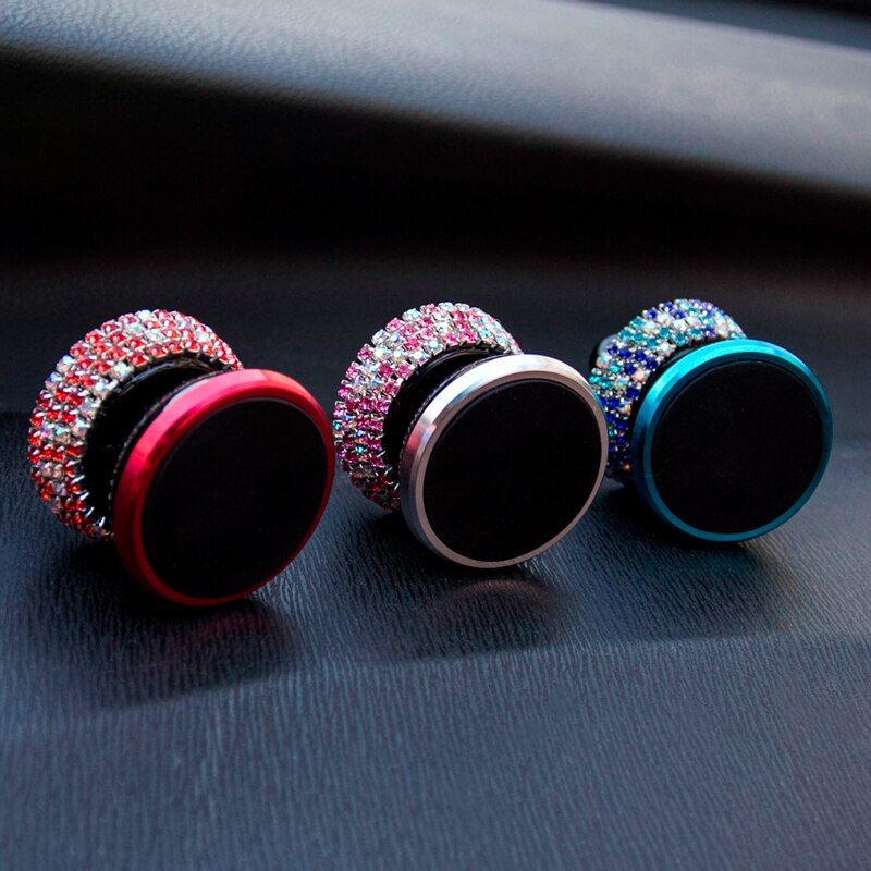 Diamant Kristal Auto Telefoon Houder Magnetische Air Vent Mount Mobiele Telefoon Stand Magneet Ondersteuning Mobiele in Auto GPS Voor iPhone samsung