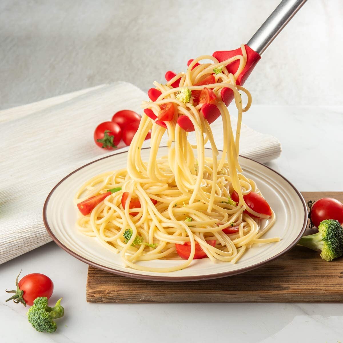 Silikone pasta scoop spaghetti ske gaffel madlavningsredskaber køkkenredskaber