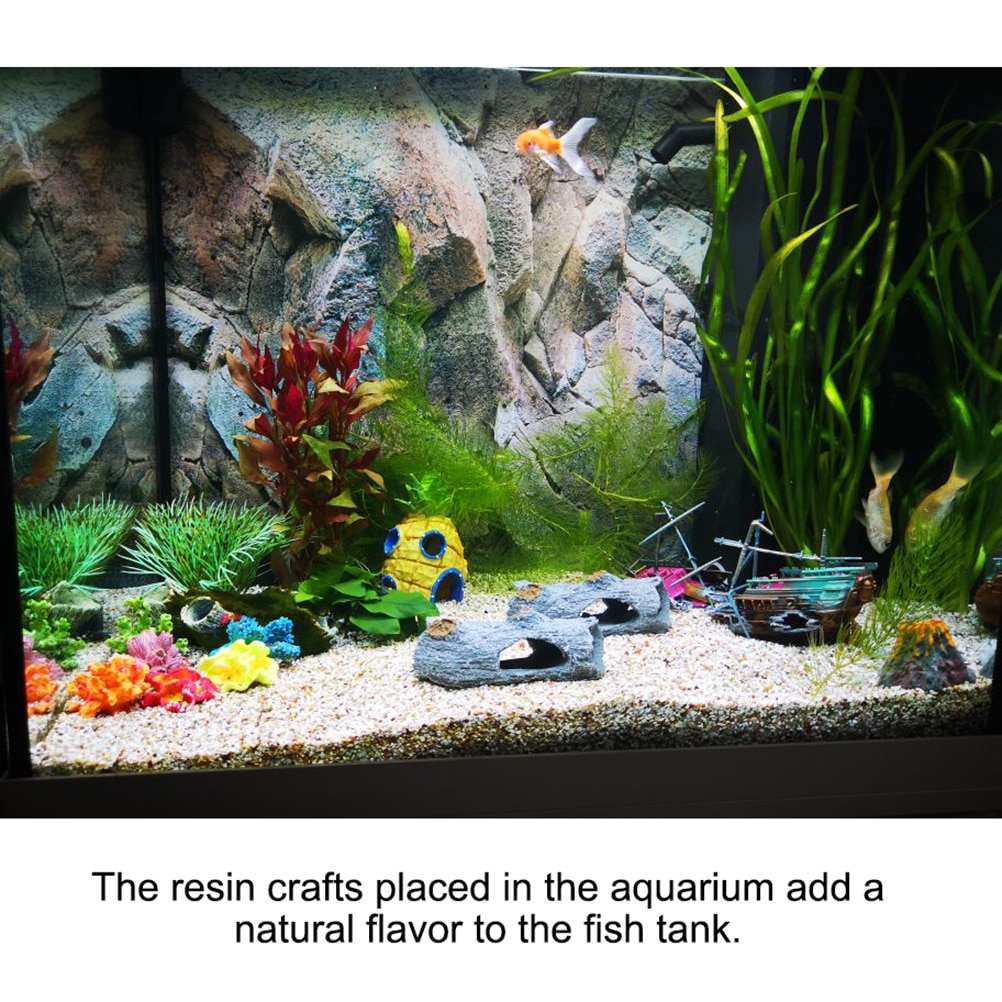Resin Aquarium Ornament Hollow Trunk Fish Tank Tree Log Wood Landscape Fish Tank Decoration