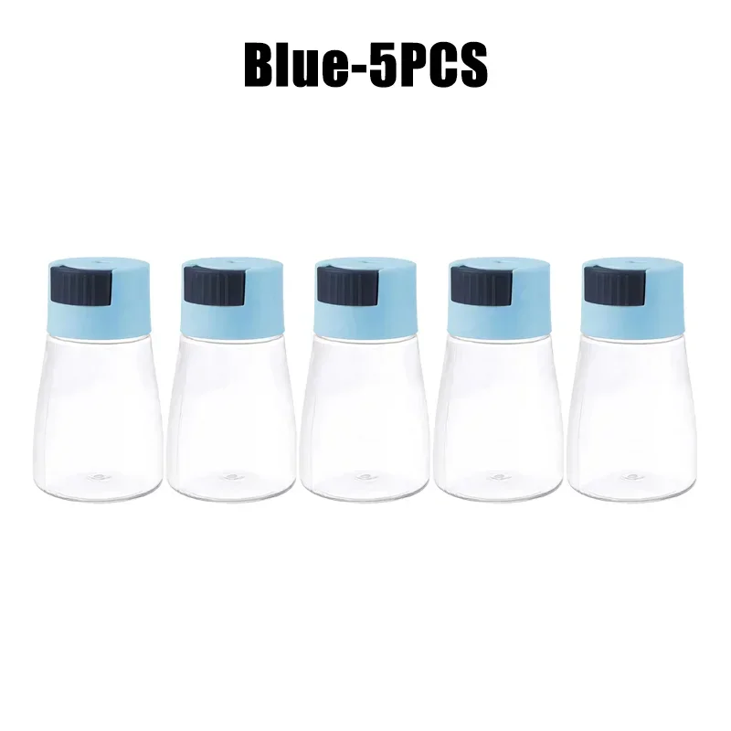 Quantitative Press Salt Shaker Sealed Seasoning Jars Adjustable Measurable Control Spice Containers Kitchen Cooking Essentials: Ivory