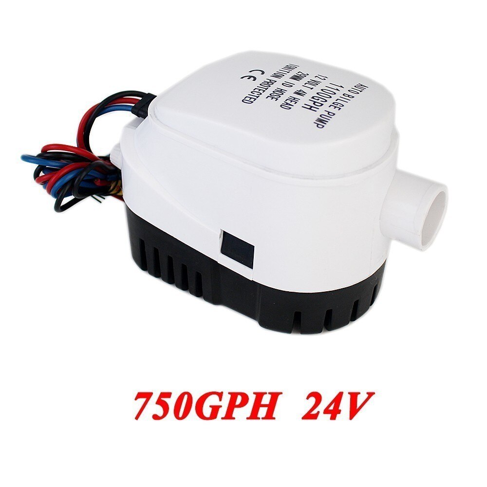 750GPH DC 12 v Automatische lenspomp voor boot, met auto vlotterschakelaar, dompelpompen elektrische waterpomp, 12 v volt 12 volt 750: 750GPH 24V