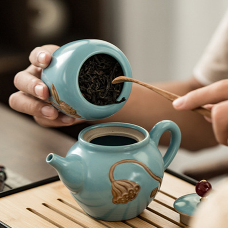 Service à thé Kungfu en céramique, Portable, d'affaires, service à thé chinois, théière, tasse de thé, canettes