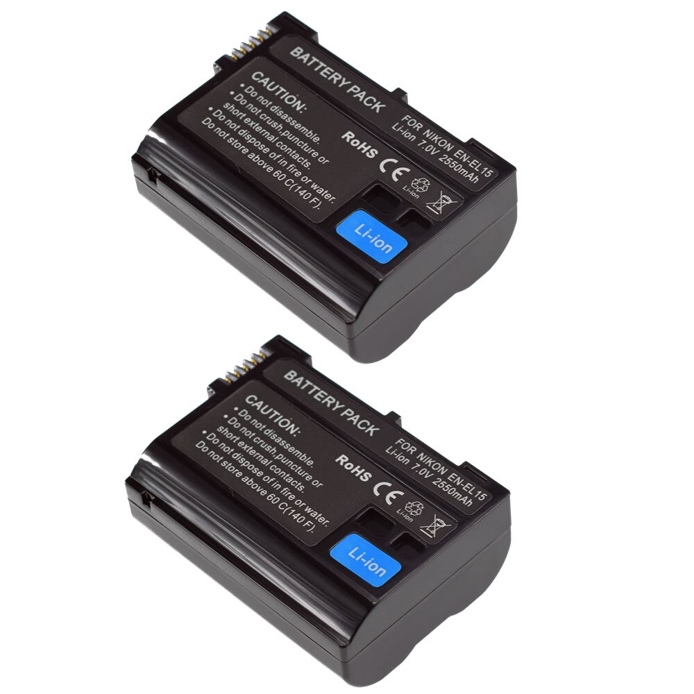 2X EN-EL15B ENEL15b batería para cámara Nikon D7100 D7000 D800 D810 D750 Z7 Z6 V1