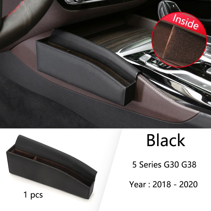 Caja de almacenamiento de caja de cambios interior para coche, soporte de teléfono para unidad manual izquierda, accesorios, para BMW serie 5, F10, F18, G30, G38, -20, 1 ud.: G30 G38 Black