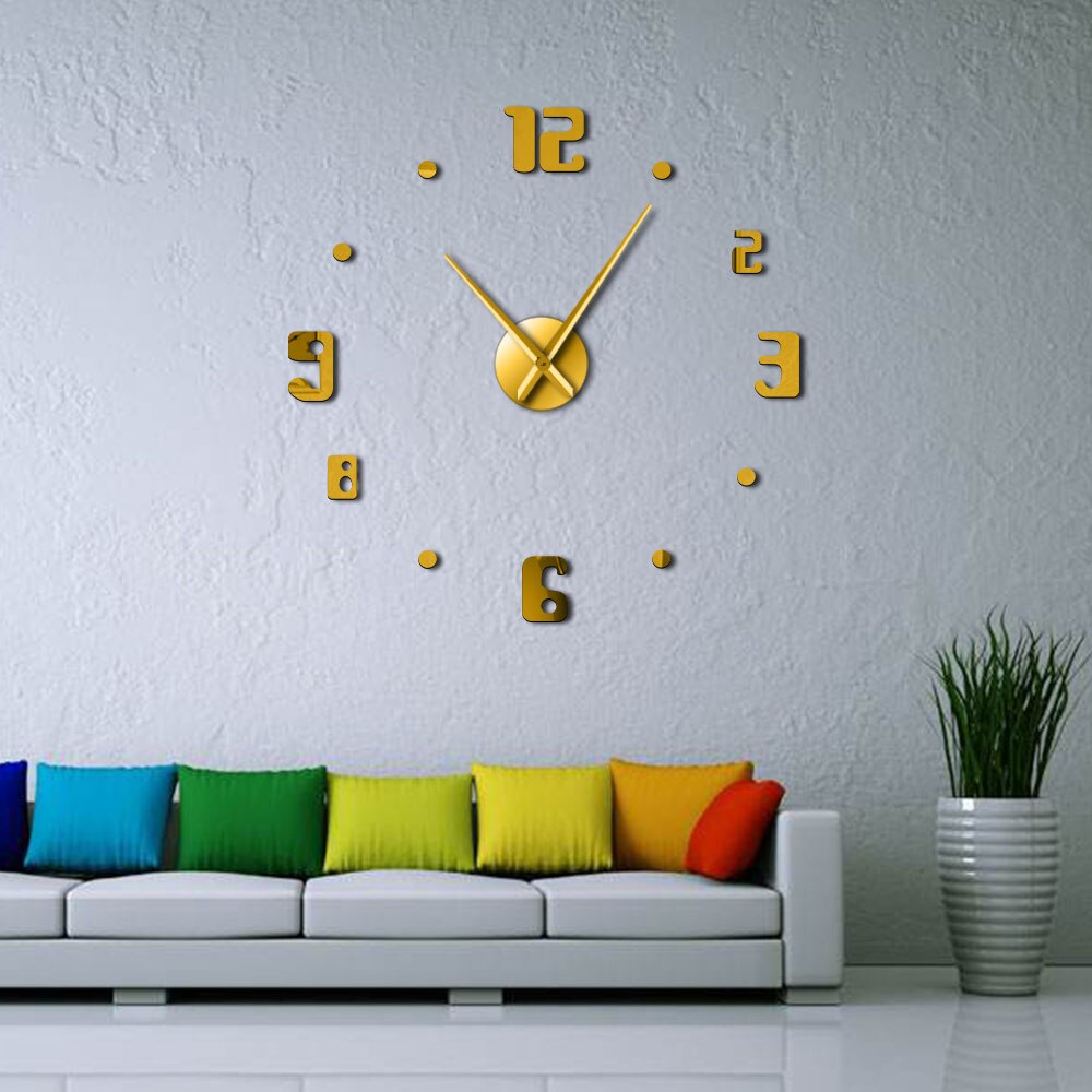 DIY Large Wall Clock Modern Quartz Clocks Wall Watch Big Clock Needle Acrylic Mirror Diy Sticker 3d Stickers Home Decor