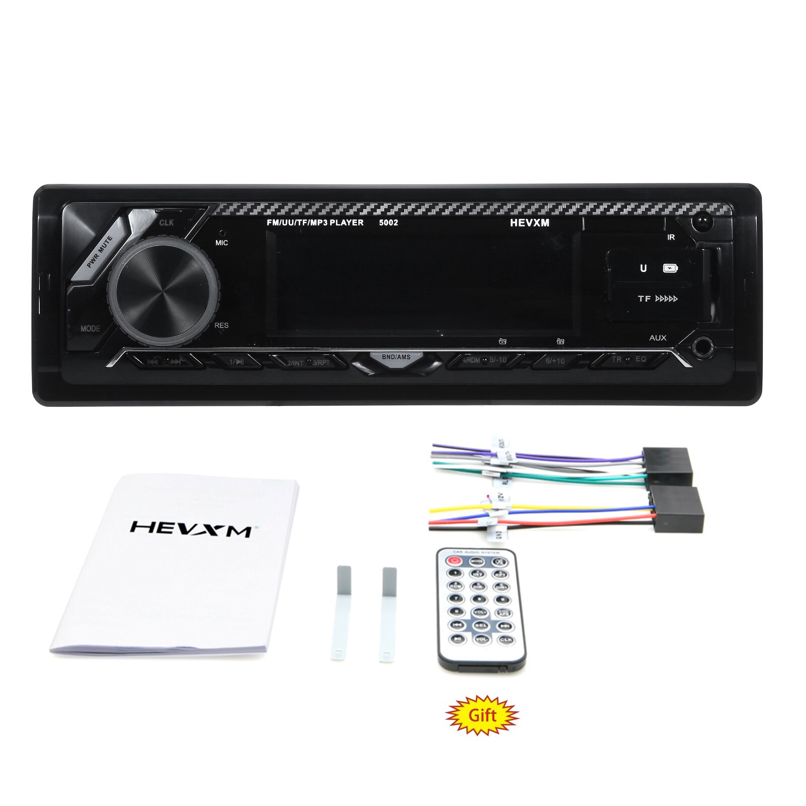 7 Kleuren Digitale Hd Lcd Display Car Stereo Audio Radio Fm/Uu/Tf/MP3 Speler Bt V3.0 12V/24V Lcd Multimedia In-Dash 1 Din Dual Usb: without controller