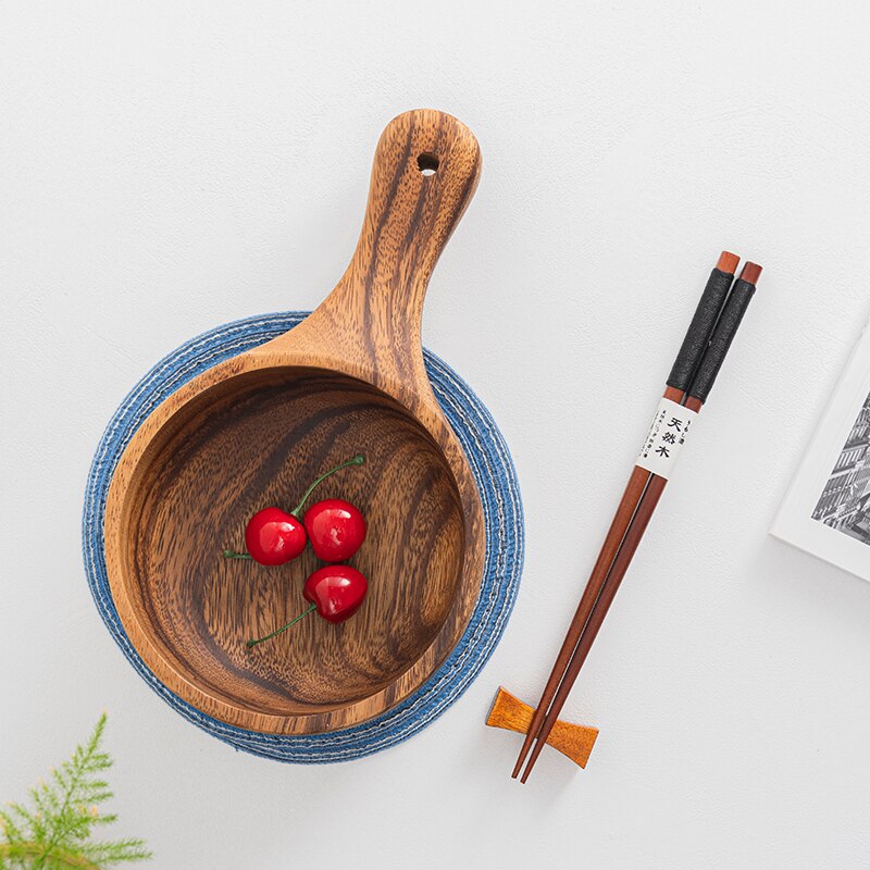 Hemu Life Natural Wood Japanese Style Kitchen Accessories Simplicity Handle Bowl Water Scoop High Temperature Resistance