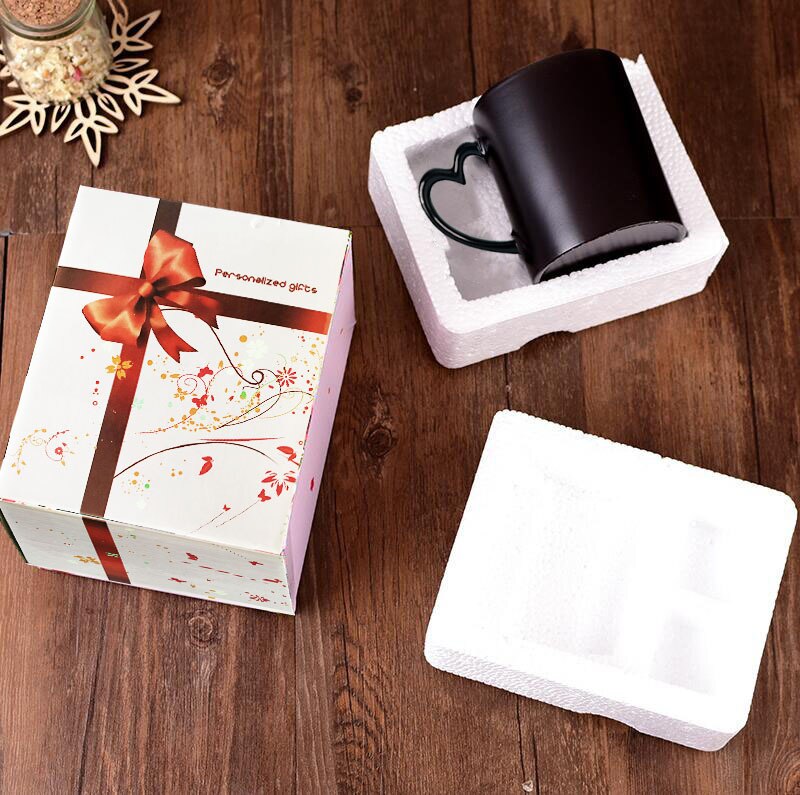 Custom Huisdier Koffie Mok Custom Magische Mokken Hond Kat Foto Personaliseer Hond Mok Voeg Uw Foto 11Oz Tazas De ceramica Creativas R2016: Magic heart B box