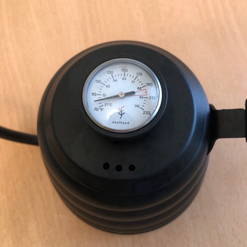 Coffee Kettle 1L Stainless Steel Pour over Coffee Pot Kettle Drip Kettle with Thermometer for Home Office Cafetera