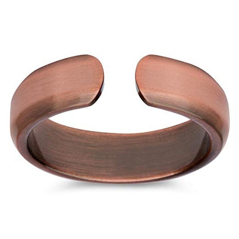 Unisex Matte Fertig Gesundheit Energie Einfache Einstellbare Öffnen Kupfer Überzogene Ringe für Arthritis Schmerzen Relief Hologramm Ring: Copper