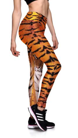 Plus Size Fitness Broek Bruin Tigter Afdrukken Sport Broek Voor Vrouwen 3D Printingbodybuilding Broek 3 Patronen: Goud / S