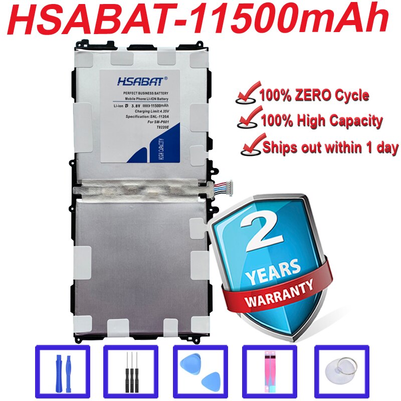 Originele Hsabat 11500 Mah Batterij Voor Samsung Galaxy Note 10.1 Tab Pro 10.1 P600 P601 P605 SM-P607 SM-T520 SM-T525 T8220E
