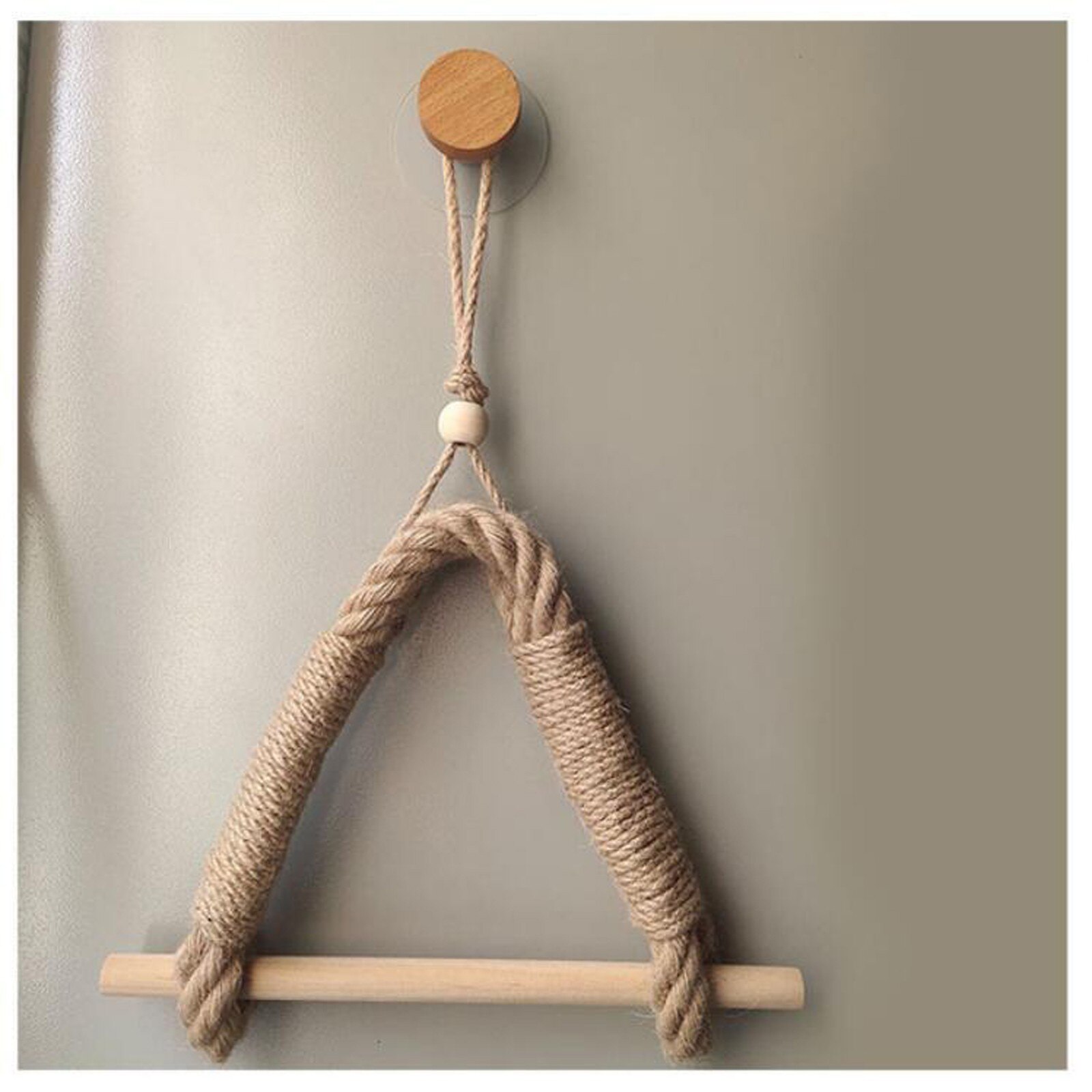Retro Kitchen Roll Paper Accessory Hanging Rope Wall Mounted toilet paper holder Tube Bathroom Decor Rack Holders