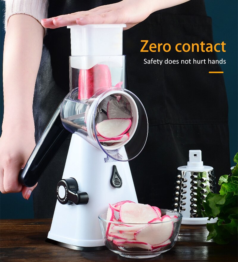 Coupe-légumes multifonctionnel 3 en 1, râpe à Mandoline ronde pour légumes, trancheur de pommes de terre, outils de cuisine