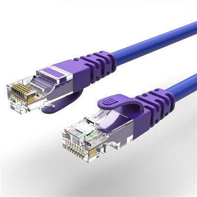 AMPCOM Ethernet Kabel RJ45 Cat5e Lan Kabel UTP CAT 5e RJ 45 Netzwerk Kabel Patchkabel 100Mbps 100Mhz 24AWG für Desktop-Computer: Purple / 1.5m