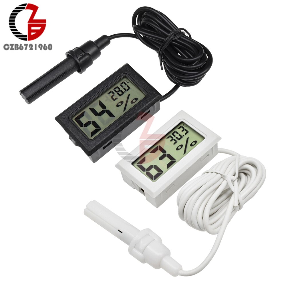 1.5M Mini LCD Digital Thermometer Hygrometer Temperature Humidity Moisture Sensor Meter Indoor Thermal Tester Detector Monitor