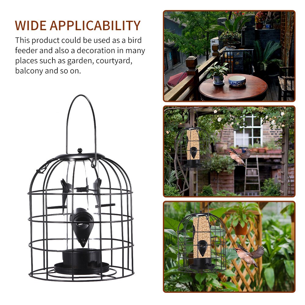 Ijzeren Kooi Pc Buis Outdoor Tuin Vogel Feeder Opknoping Vogel Feeder Decoratie Eekhoorn-Proof Vogel Feeder Voor Tuin Balkon