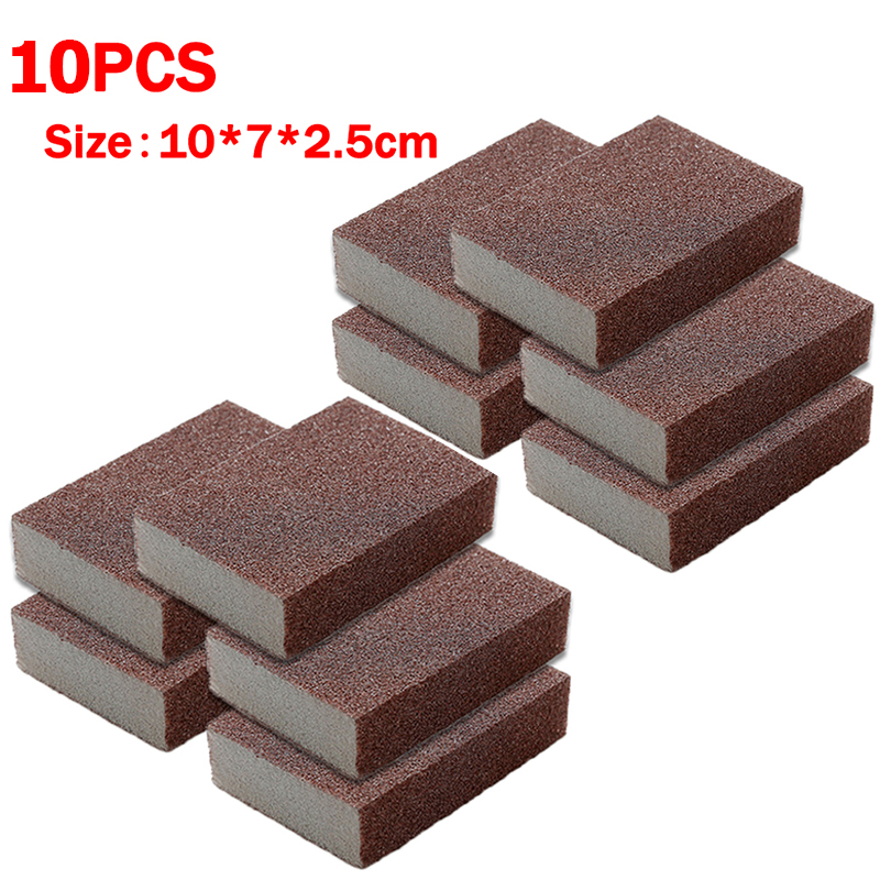 Esponja de limpieza mágica, eliminador de óxido, Nano carborundo, cutable, descalcificación, frotar limpio para olla, herramientas de limpieza de cocina, 10/1 Uds.: Rojo
