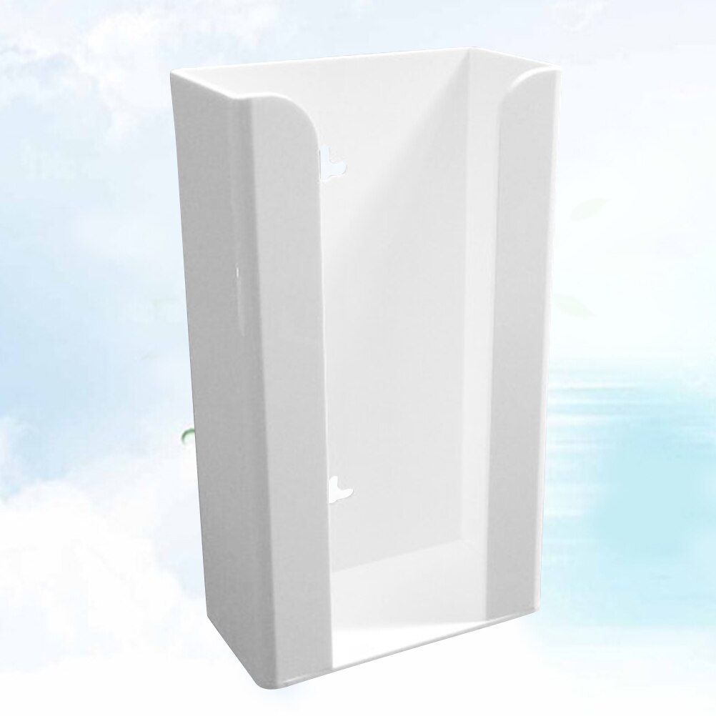 Useful Disposable Gloves Storage Box Transparent Wall Mounted Dispenser Organizer Case Precise Plexiglass Storage Box (White)