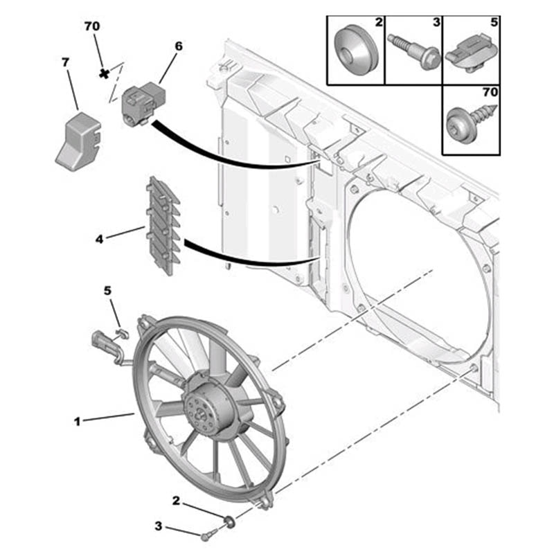 Hajus Radiator Fan Motor For Peugeot 206 CC/Hatchback/SW W/ AC – 380mm, 8-Blade, 250W
