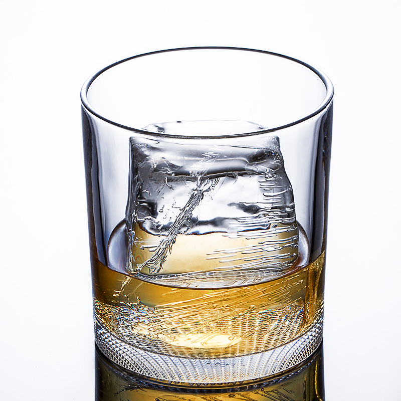 2/4 Stuks 400 Ml Rasterpatroon Ouderwetse Glas Whisky Glas Set Van 2/4