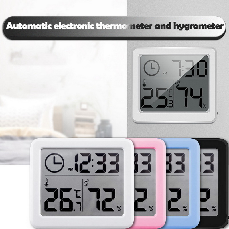 Digital Wireless Weather Clock Station Temperature Humidity Monitor Waterproof Indoor Outdoor Hygrometer Thermometer With Sensor