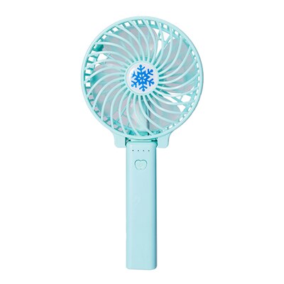 Mini ventilador de mano portátil plegable ventiladores eléctricos de refrigeración con luz LED 3 velocidades ventiladores de escritorio Personal para niños Bebé Hogar al aire libre: Azul