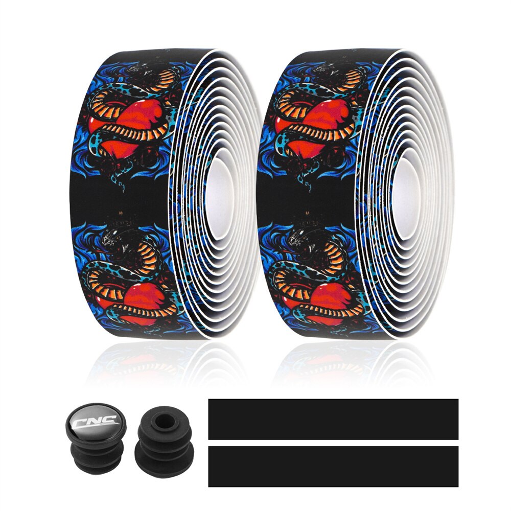 CHOOEE Bicycle Handlebar Tape Anti-Vibration Bike Tape Wrap Cycling Road Bike Handle Bar Tapes: Snake king