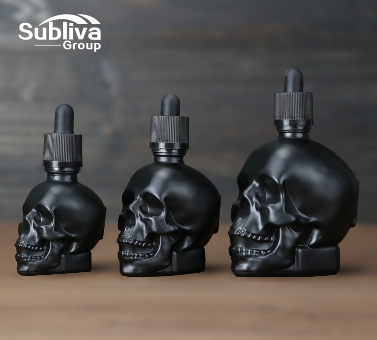 Botella de bebida amarga con forma de Calavera, gotero de medicina amarga, vertedor de licor, herramienta de Bar, decantador de camarero, coctelería, 30/60/120ml