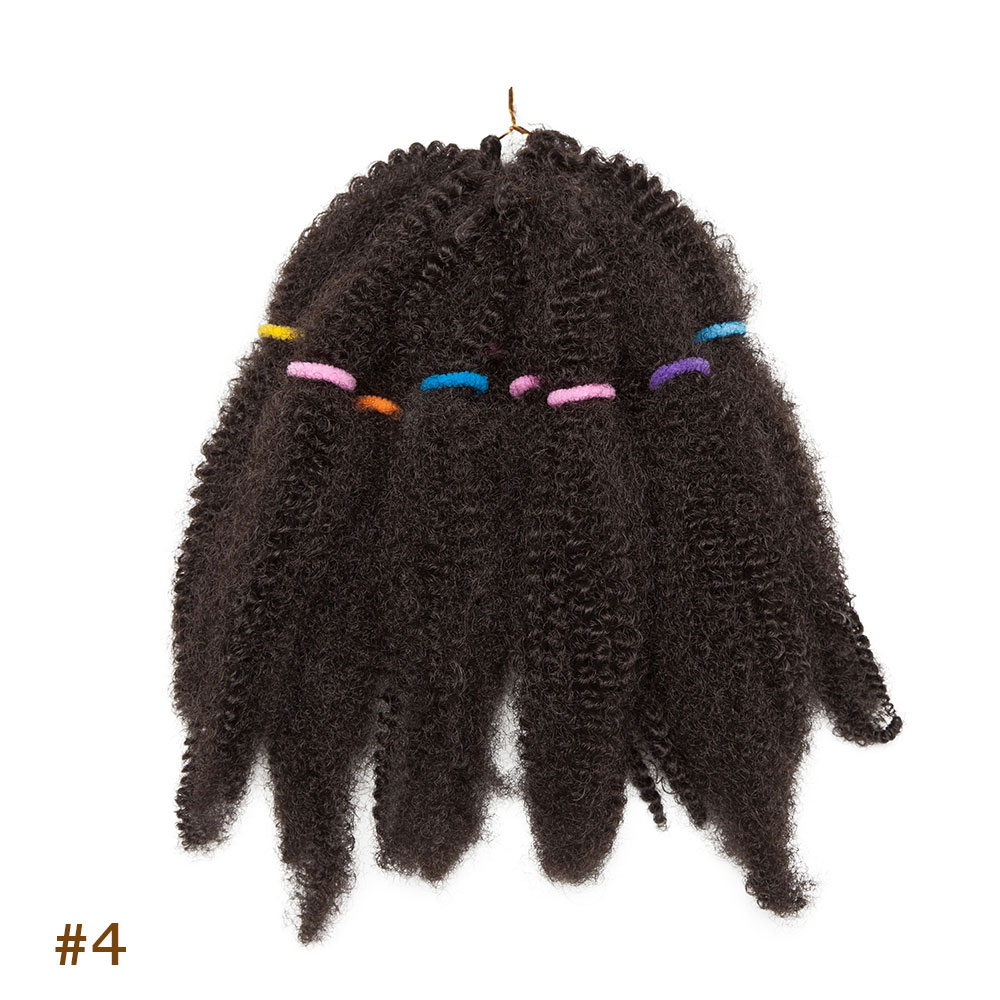 Afro Kinky Hair Pre Stretched Afro Kinky Twist Hair Braiding Hair Kinky Twist Crochet Braids Synthetic Hair Extensions For Women: #4
